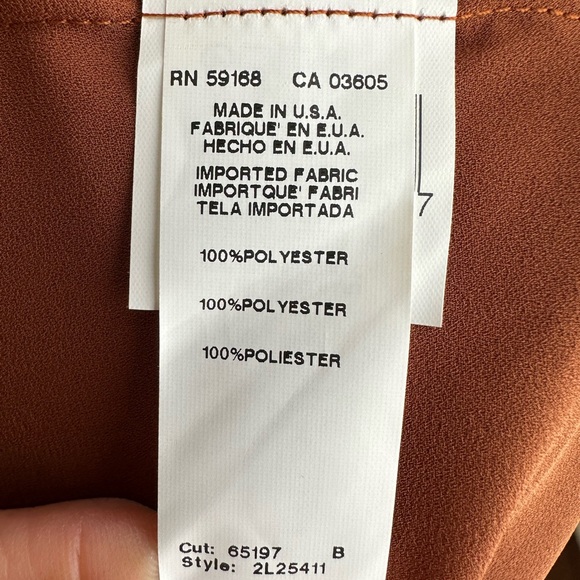 NWT Karen Kane - Canyonland Double Layer Tank Size S - Color Rust Scoop Neck - Picture 8 of 10